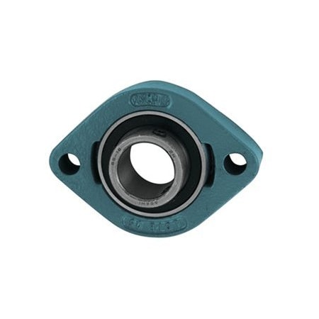 Ami Bearings AMI BEARINGS -SINGLE ROW BALL BEARING - 35MM NARROW SET SCREW MALLEABLE 2-BOLT FLANGE BLCTE207